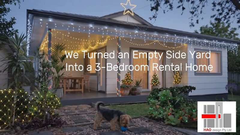 An empty side yard becomes a three bedroom home